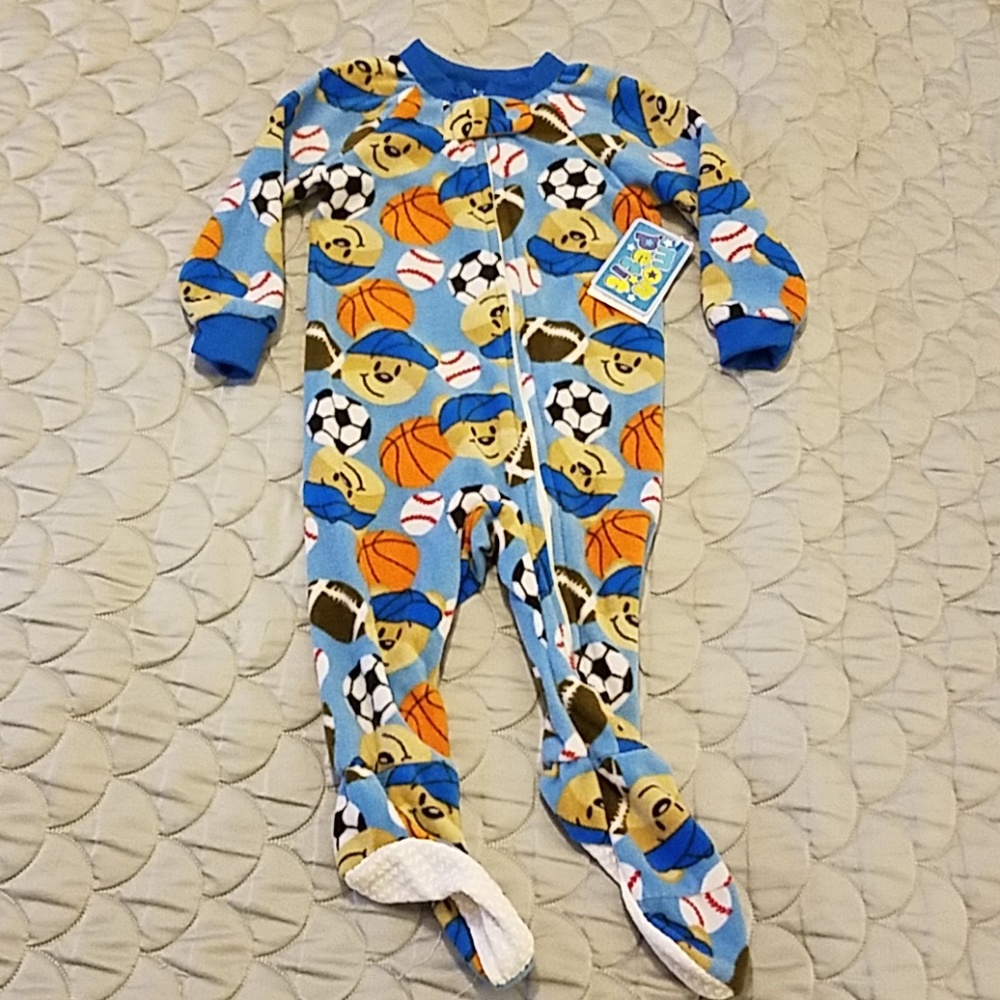 Toddler Fleece Footed Sports Pajamas